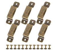 6 Pcs Tape Measure Belt Clip Measuring Tape Belt Holder Measure Holster with Rivets for Drill Leather Pocket Tool Impact Driver Safety Glasses Men Bronze 2.83 × 0.79 Inches Carbon Steel