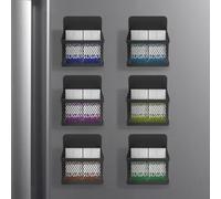 6 Pcs Tea Bag Organizer, Magnetic Tea Organizer Metal Tea Bag Holder Space Saving Tea Organizer for Refrigerator Counter