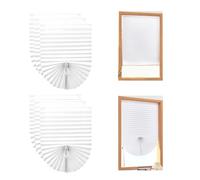 6 PCS Temporary Blinds for Windows Stick On，91 * 180 CM Paper Blinds No Drill Self Adhesive, Temporary Blackout Blinds Easy Fit Easy Cut,Light Filtering Pleated Shades for Home, White