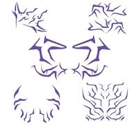 6 PCS Temporary Tattoos K-Pop Tattoo Stickers Popular Fake Tattoos Set K-Pop Anime Merch for Halloween Festival Party Hunter Cosplay Kids Teens Adults