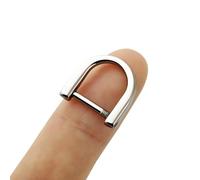 6 pcs Tiny D-Rings Shackle Screw Ring for Key Holder Zip Puller Purse Replacement Paracord Bracelet 0.4 Inch Inside Bar (Silver)
