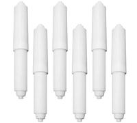 6 Pcs Toilet Roll Holder, Tissue Roll Insert Spindle Tube Bar, Adjustable Spring Rod Toilet Paper Roller Replacement Plastic, Suitable for Bathroom Fixtures, Bathroom Replacement Roller Spindle for Wc