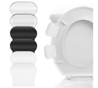 6 PCS Toilet Seat Lifter Tab Self Adhesive Toilets Lid Lift Handle Tool, Avoid Touching the Toilets Lid, for Home, Office and Toilet Training, Easy to Use(Black, White, Gray)