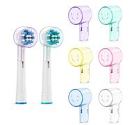 6 Pcs Toothbrush Head Cover, Compatible with Oral B & IO Electric Toothbrush Heads, Round Head Toothbrush Protective, Toothbrush Covers Cap for Travel and Family to Keep Germs Dust Away (6 Color)
