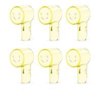 6 Pcs Toothbrush Head Cover, Compatible with Oral B & IO Electric Toothbrush Heads, Round Head Toothbrush Protective, Toothbrush Covers Cap for Travel and Family to Keep Germs Dust Away (Yellow)