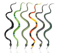 6 PCS Toy Snakes for Kids Set, Fun Rubber Snakes Prank Toys, Realistic Rubber Snake Toy Simulation Reptile Toys, Fake Snake Figures for Party Prank Props Garden