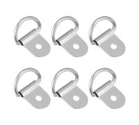 6 Pcs Trailer Tie Down Anchor, D Ring Tie Downs, Stainless Steel D Ring, Heavy Duty Tie Down Anchor, Tie Down Anchor Hook, Retaining Ring Hook, for Cargo Safety in Trucks, Boats, Trailers(Silver)