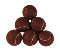 6 PCS Training Tennis Balls, High Elasticity Practice Tennis for Beginner, Exercise Playing Balls Felt Training Toys for Pet Dog (Coffee)