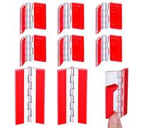 6 Pcs Transparent Hinges Acrylic Small Hinges Clear Acrylic Hinge with Stainless Steel Shafts Self-Adhesive Cabinet Hinge Foldable Hingess Tools for Cabinet Aquarium Lid Display Stand