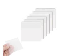 6 Pcs Transparent Sticky Notes, Clear Post it Notes, Self-Stick Clear Sticky Note, Waterproof, Removable for Writing in Text Books and Office, Annotating College Study Revision Stationary