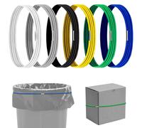 6 Pcs Trash Can Rubber Bands, Heavy Duty Large Trash Can Rubber Bands for 55-96 Gallon Garbage, Recycling Carts
