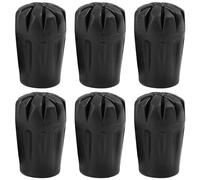 6 Pcs Trekking Rubber Pad, Trekking Pole Tips, Durable Walking Stick Ferrules Stick Rubber Ends, Hiking Poles Caps Crutch Protectors for Most Terrain Asphalt Rock Snow Mud