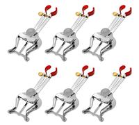 6 Pcs Trumpet Lyre, Silver Lightweight Trumpet Marching Lyre Clamp on Clarinet Lyre Music Holder for Marching Band Instruments