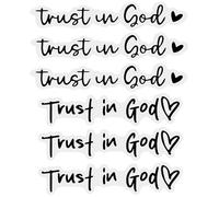 6 Pcs Trust in God Rearview Mirror Stickers, Christian Car Accessories Cute Rearview Mirror Decoration Stickers for Men Women Gift