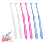 6 Pcs Tuft Toothbrush Dental Orthodontic Tufted Brush, End-Tuft Tapered Trim Toothbrushes Soft Interdental Interspace Brush for Dental Cleaning for Sensitive Gums Deep Cleaning