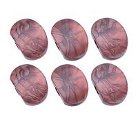 6 PCS Tuner Buttons Guitar Machine Head Semicircle Tuning Peg Knobs Replacement with Ferrule and Screw(Oval brown agate)