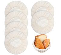 6 Pcs Universal Banneton Cloth Liner for Bread Sourdough Proofing, 10 Inch Natural Rattan Banneton Basket Liner for Round Oval Basket Bread Proofing Home Baking, Dough, Breads (Basket Not Included)