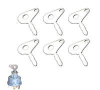 6 PCS Universal Ignition Keys Spare Switch Universal Key Massey Ferguson For Lucas Ignition Switch Compatible with Tractors Agricultural Ford Heavy Equipment(Lucas T250 Bomag Excavators)