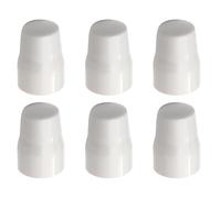 6 PCS Universal Radiator Valve Caps, Radiator Valve Cap White Plastic, Radiator Replacement Central Cover Valve, Water Heater Heating Pipe Cover for Home Heating System