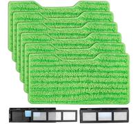 6 Pcs VACMOP Refill + 1 Upgraded Dirt Chamber + 2 Filter for Shark VacMop 2-in-1 Cordless Hard Floor Vacuum Spray Mop Reusable Replacement Vacmop Pads for Shark VM200UK VM200UKPL VM200UKGN(Green)