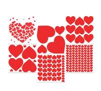 6 PCS Valentines Day Window Clings, Red Heart Stickers, Mini Sticker, Red Heart Wall Decals, Wall Stickers, Window Decals, Suitable to Wedding Anniversary, Valentines Party, Home Decoration.