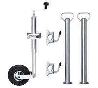 (6 pcs) vidaXL Trailer Jockey Wheel Trailer Stabiliser Jockey Wheel Clamp Chock Block