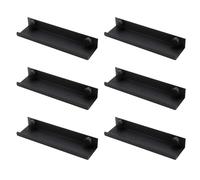 6 Pcs Vinyl Shelves Wall Mount Record Display Holder 12 Inch Albums LP Minimalist Record Storage Stand Set for CD Book Photo Picture Display in Office Home Store Easy Install (Black Metal)