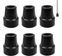 6 pcs walking stick rubber ends, Non-Slip Stable Replacement Cane Tip, crutches rubber ends, Non-Slip Replacement Cane Tip,for Elderly Crutches,Adult Hiking,Walking