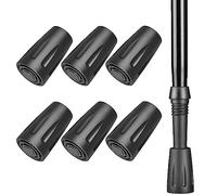 6 Pcs Walking Stick Rubber Tips, Replacement Rubber Pole Ends Trekking Poles Caps, Trekking Pole Tip Protector 11mm Walking Poles Rubber Tips Ferrules for Hiking Stick Walking Trekking Poles