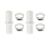 6 PCS Washing Machine Hose Connector, Washing Machine Waste Pipe Connector, Waste Pipe Connector, Connector for Washing Machine Dishwasher Caravan Outlet Hose with 2 Metal Clamps