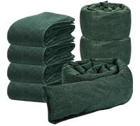 6 Pcs Water Barrier for Flooding 300x16.5cm Absorbent Flood Barriers Home Water Activated Sandless Sandbag Reusable Water Absorber for Door Garage Basement Prevention Rain (Green)