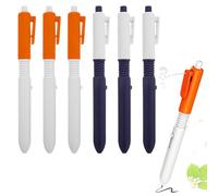6 Pcs Water Gun Pen, 2 In 1 Creative Prank Squirt Pen,Funny Writable Water Spray Prank Toys,Refilling Retractable Waters Spray Pens Pranks for School Waters Fighting Game(3 Blue+3 Orange)