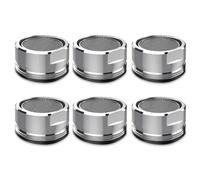 6 Pcs Water Saver Spout Filter Mesh Tap Head Faucet Aerator Replacement Parts Insert Nozzle Kitchen Bathroom Shower Sink Basi 24mm Tool Regulator Flow Silver 6Pcs 24mm