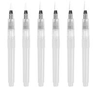 6 Pcs Watercolor Brush Pens, Assorted Tips Size Painting Water Brushs Pen Refillable Ink Painting Brushes for Water, Art Supplies for Watercolour Art Painting for Watercolour Oil Acrylic Painting
