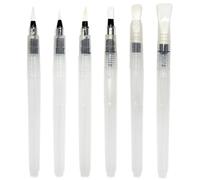6 Pcs Watercolor Brush Pens Set,Reusable Water-Base Paint Brushes,Painting for Water Soluble Colored Pencils, Water Color Markers, Powdered Pigment Watercolor Paints, Back to School Art Supplies