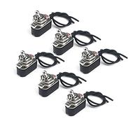 6 Pcs Waterproof SPST Mini Toggle Switch, ON-Off 2 Pin Pre-Wired 13cm, 3A 250V/6A 125V, for Car Boat Marine & DIY Projects