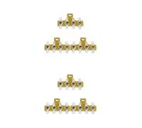 6 Pcs Way Copper Tag Board for Tube Amplifiers DIY Audio Repairs | Bare Copper Surface, Four-slot Layout, Plastic Base, for Vintage Restorers and Technicians