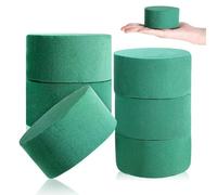 6 Pcs Wet & Dry Floral Foam Round 8x4cm, Florist Foam Blocks, Florist Sponges, Flower Arranging Foams for Artificial Flowers Fresh Flower Arranging Accessories Floristry Supplies Wedding Decoration