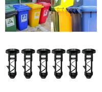 6 PCS Wheeled Trash Can Lid Latch Pins,Bin Lid Hinge Pin Plastic Plug,Whe/elie Bin L/id Hinge Pi/ns Kit,Trash Can L/id Replacement,Fit for 30L/50L/100L/120L/240L Outdoor Whe/elie Tra/sh Bi/ns(Black)