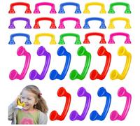 6 PCS Whisper Phones for Classroom, Reading Phones Auditory Feedback Reading Phone Hear Myself Sound Speech Therapy Tool for Children Accelerates Fluency and Pronunciation