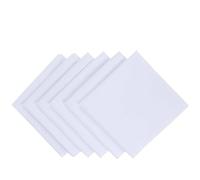 6 PCS White Men's Handkerchiefs, 100% Cotton Satin Border Handkerchief, Mens Premium Pocket Square Hanks, Classic Hankie for Grooms Weddings Prom Celebration Party Mother's Day Gifts (40CMx40CM)
