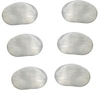 6 Pcs White Oval Shape Electric Guitar Pearl Tuning Pegs Cap Machine Head Replacement Buttons Knobs Electric Guitar Parts