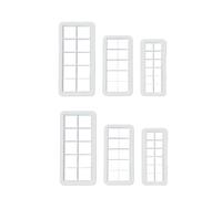 6 Pcs White Square Cookie Cutter Set, Geometric Multicutter Square Cake Fondant Cutter, Cookie Cutter Biscuit Cutters Cake Decorating,Baking Tools and Accessories(3 Size