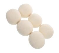 6 Pcs White Wool Dryer Balls 6cm Reusable Laundry Balls