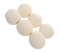 6 Pcs White Wool Dryer Balls 6cm Reusable Laundry Dryer Balls
