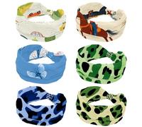 6 PCS Wild West Cowgirls with Horse Rodeo Desert Women's Headbands, Workout Hairbands, Non Slip Headbands, Moisture Wicking Sport Hairband, Fashion Hair Wrap