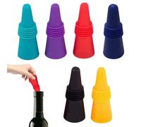 6 Pcs Wine Bottle Stoppers, Champagne Stoppers Wine Stopper, Reusable Bottle Stopper Keeps for Wines Bottles Suitable for Most Red and White Wines Bottles, Can Keep The Champagne Beer Fresh