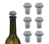 6 Pcs Wine Bottle Stoppers, Wine Stopper Vacuum, Wine Stoppers for Wine Bottles, Wine stoppers, Leak-Proof, Preserve the Flavor and Freshness of Wine(Colour:Grey)
