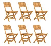 (6 pcs, without armrest) vidaXL Folding Garden Chairs Outdoor Chair Patio Wooden Chair Solid Wood Teak