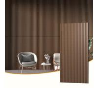 6 PCS Wood Slat Acoustic Panels, 80cm×30cm Fluted Wood Panels for Wall Panelling, Decorative Wooden Grain Printing Wall Panel for Recording Studio, Offices, Home Covering 1.44㎡